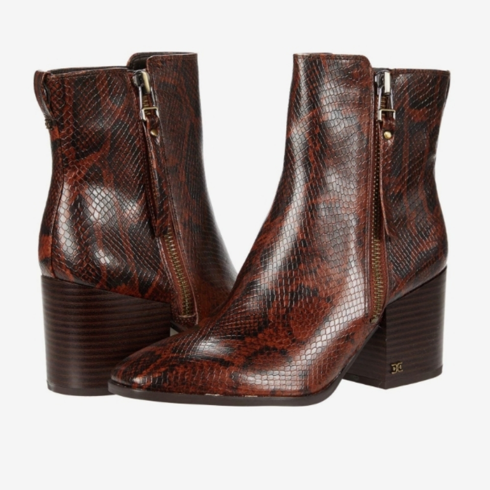 SAM EDELMAN CARLYSLE WOMENS BOOTIES LEATHER ANKLE BOOTS SIZE 10M